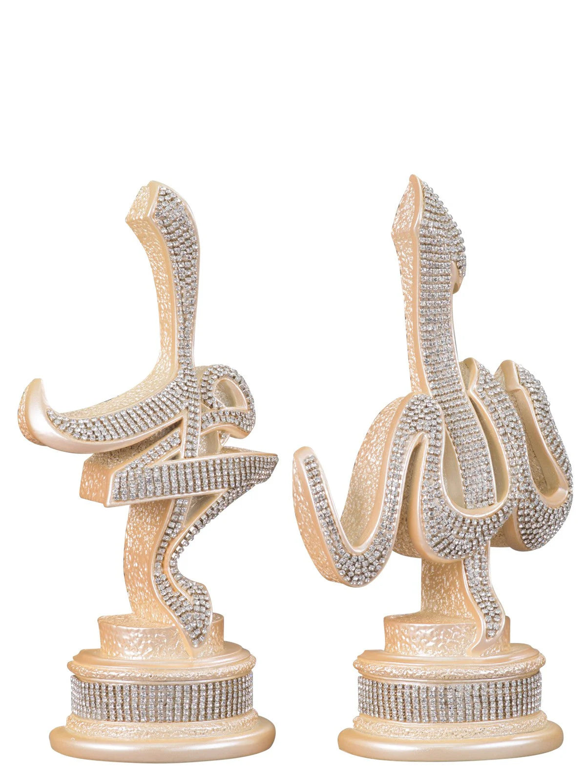 Islamic Decor Set with Thuluth Arabic Calligraphy Allah and Muhammad