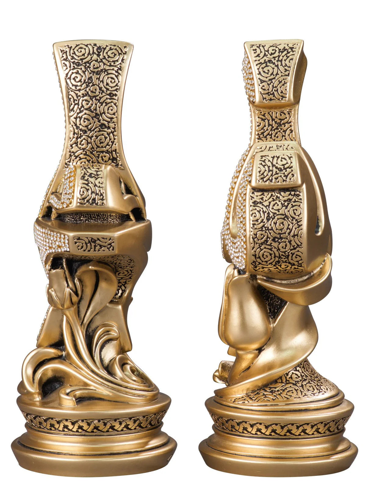 Islamic Decor Set with Elegant Tulip and Rose Featuring Allah and Muhammad