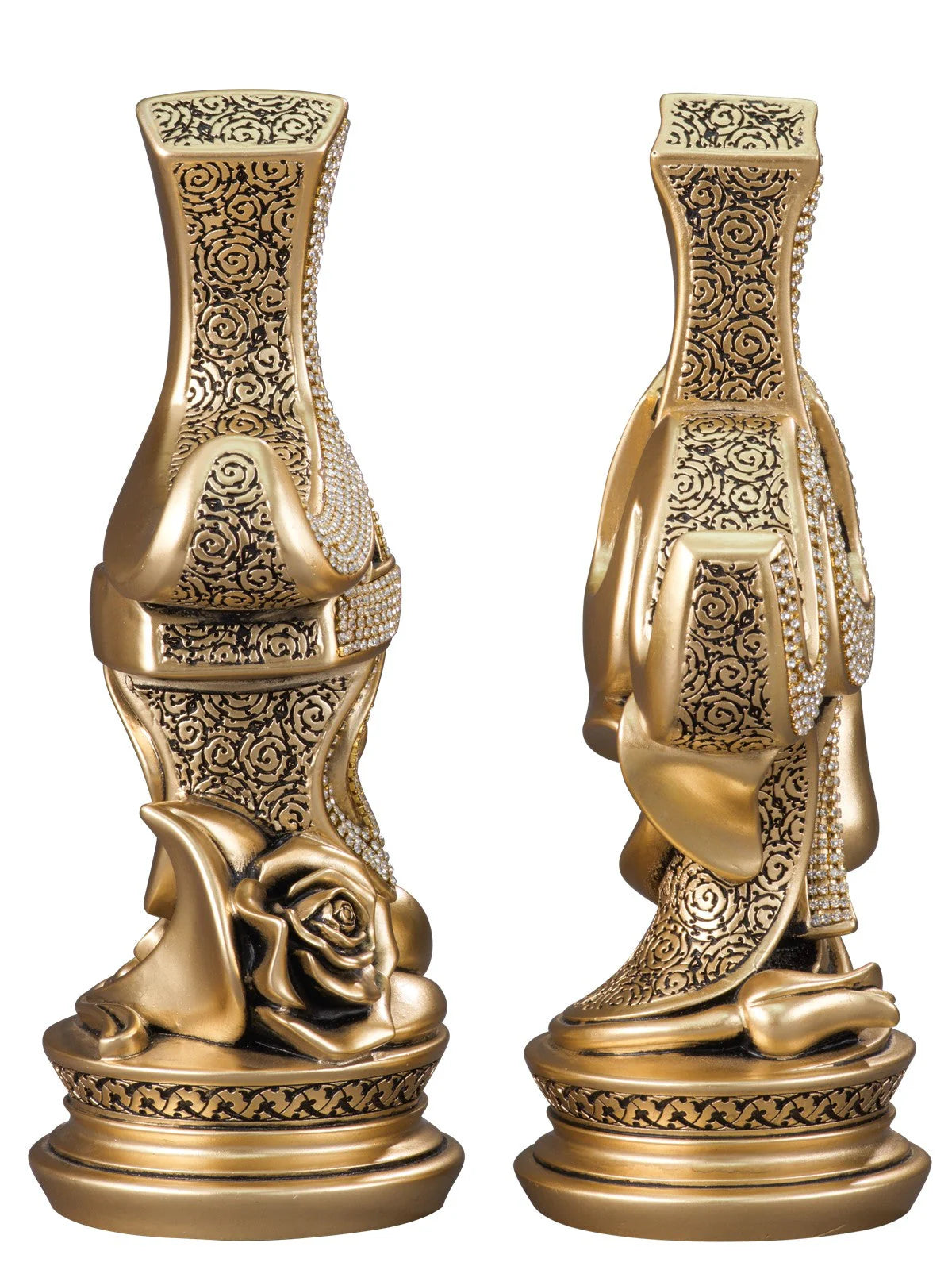 Islamic Decor Set with Elegant Tulip and Rose Featuring Allah and Muhammad